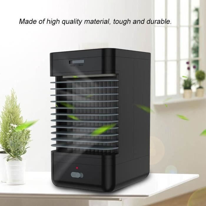 Mini Climatiseur Silencieux Climatiseur Mobile 4-en-1 900 Ml – Mini Rafraîchisseur USB, Ventilateur Oscillants, 7 LED, Minuterie 4h, Ultra Silencieux
