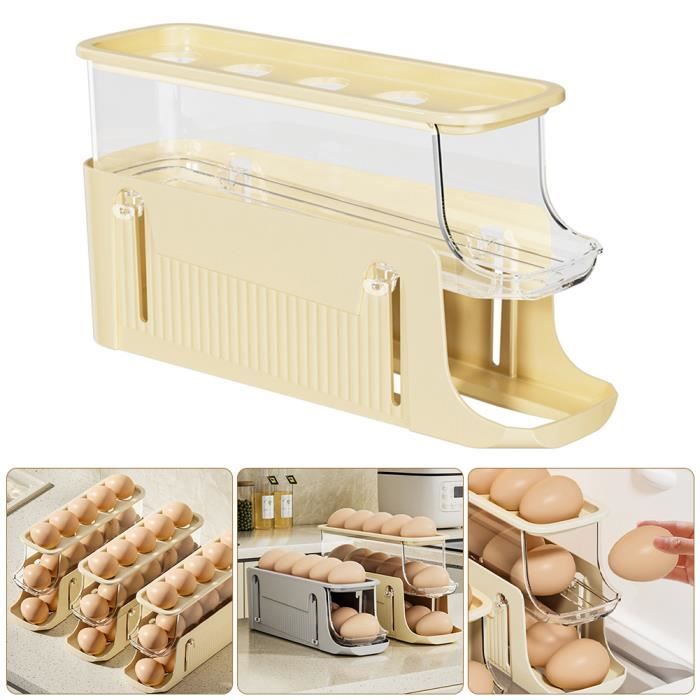 Rangement Oeufs Frigo S Distributeur D'u0153ufs Pour Réfrigérateur, Rouler Autoatiqueent La Boîte À U0152ufs À 4 Niveaux Distributeur Oeuf Range Oeuf Automatique Réfrigérateur