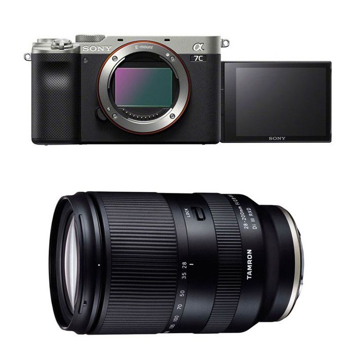 Sony appareil photo hybride alpha 7c silver + tamron 28-200 f/2.8-5.6 ...