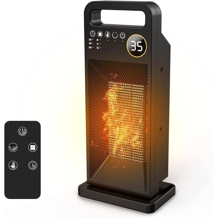 Mini Chauffage Soufflant, 500 W Radiateur Soufflant électrique Portable