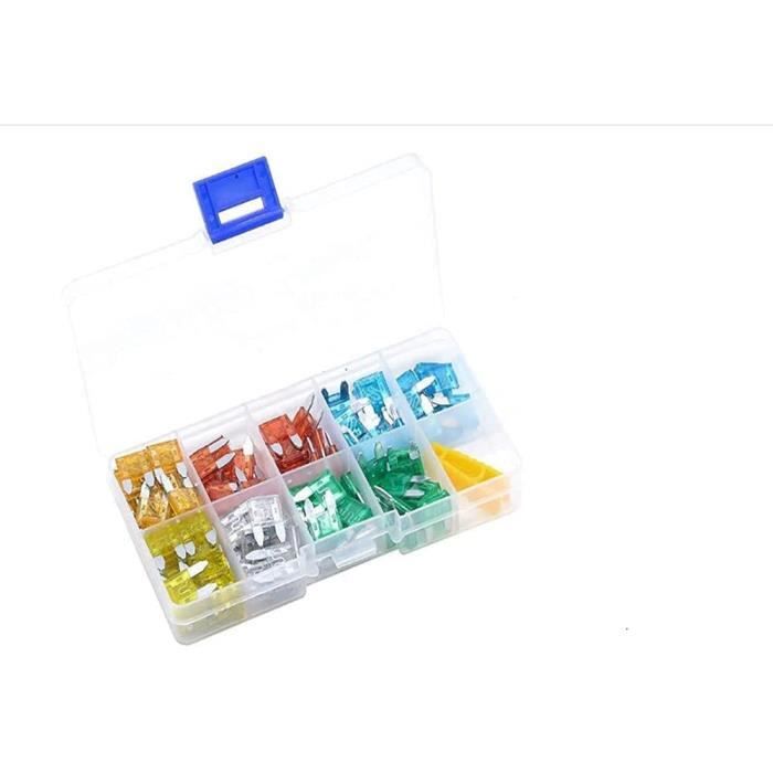 Lot De 180 Fusibles Automobiles Mixtes - Standard, Micro, Mini Avec Boîte De Rangement Et Extracteur
