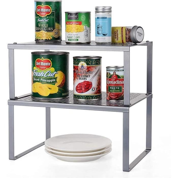 Étagère à épices FURNITABLE Lot De 2 - Organisateur Cuisine Extensible