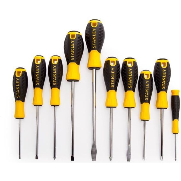 Stanley Jeu De 10 Tournevis Essential Achat Vente Tournevis Stanley Jeu De 10 2 60 211 Cdiscount