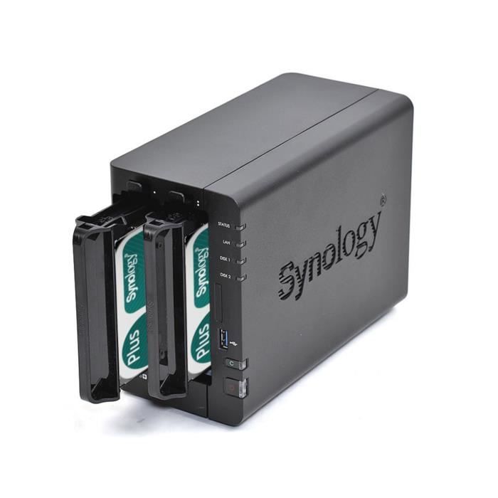 Synology DS224+ NAS 12To – Prêt à L’emploi Avec 2 Disques IronWolf Et 6 Go De RAM