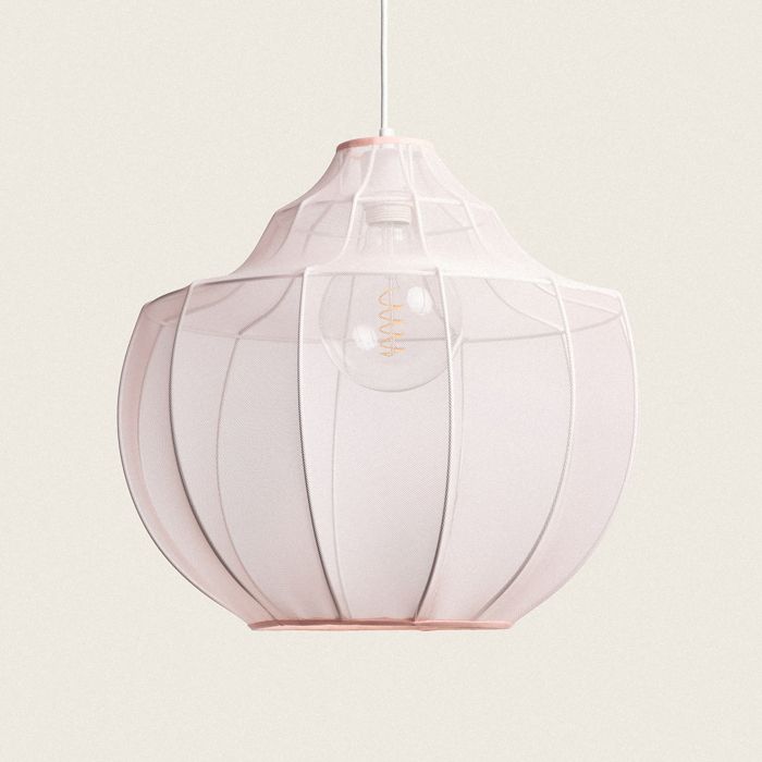 Suspension Métal et Tissu Ayla Rose pastel