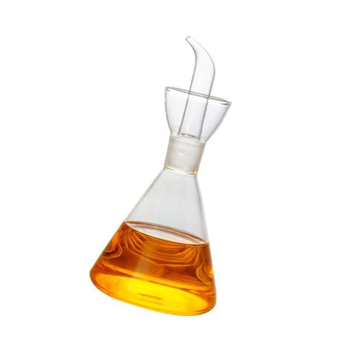 Lot De 4 Bouteilles Distributeur D'huile En Verre 500 Ml - Bec Verseur Automatique, Idéal Pour Huile D'olive, Vinaigre - 8