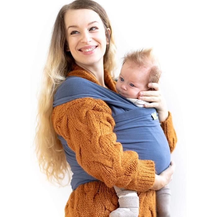 Echarpe De Portage Bebe Vintage Blue Original Echarpe Porte Bebe Pour Les Nouveau Nes Et Les Enfants Jusqu A 15Kg Mains L P276 Cdiscount Puericulture Eveil bebe