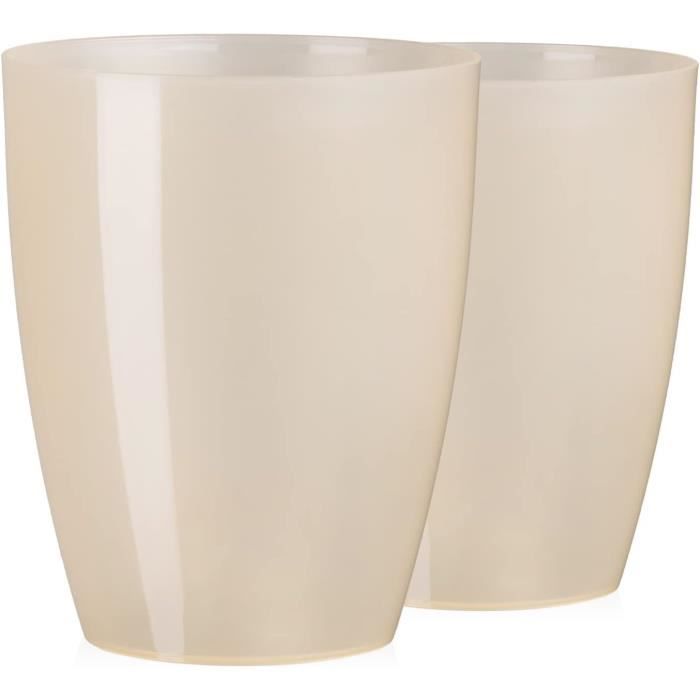 Lot De 2 Pots De Fleurs Extérieur 30 Cm Avec Soucoupe - Anthracite, Résistants Aux Intempéries, Pour Tomates Ou Plantes