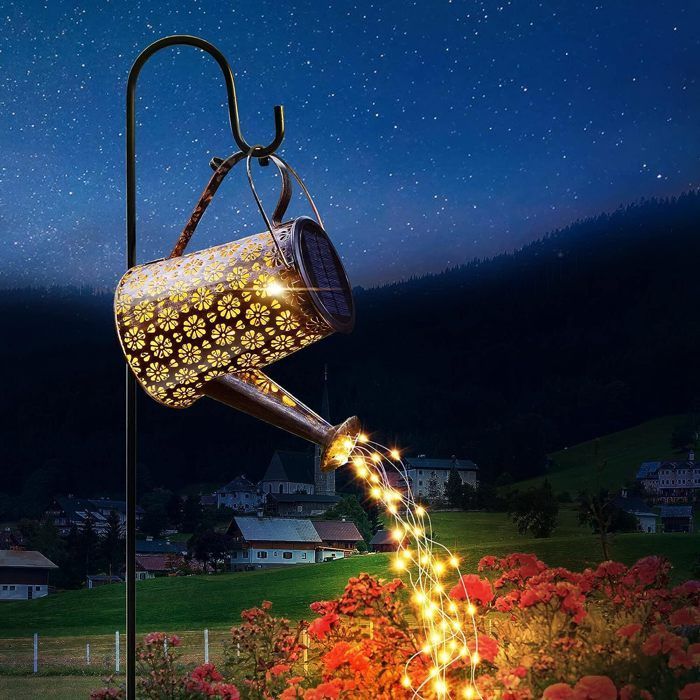 TYRESES Lampe solaire de jardin Arrosoir luminaire exterieur avec 6  Guirlande Lumineuse Lampe Décoration Exterieur Jardin - Cdiscount Maison