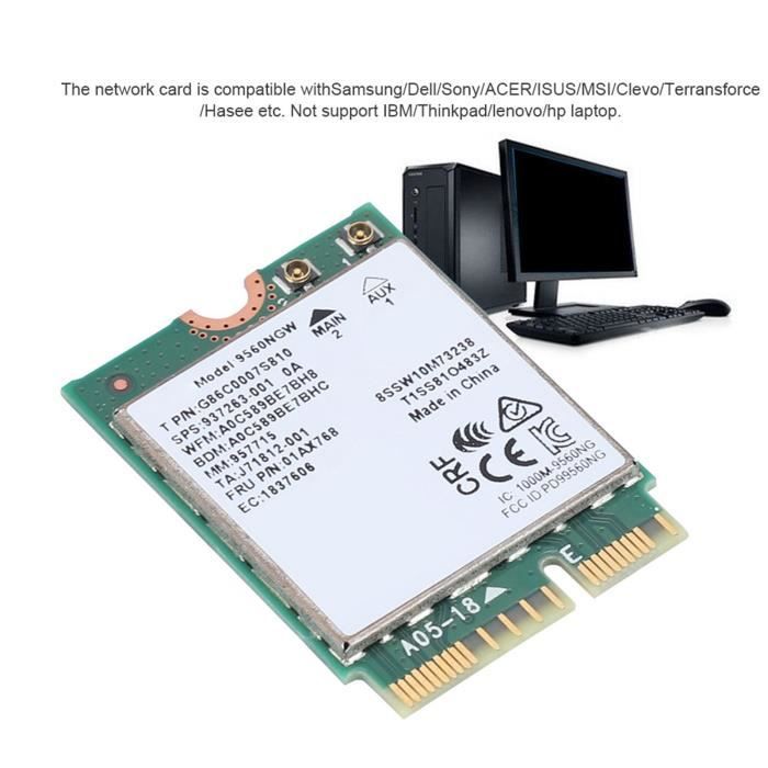 Carte WiFi 6E PCIe Pour PC - Triple Bande 4200 Mbps, Bluetooth 5.2, Compatible Windows 10/11 - 1