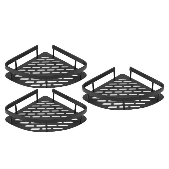 Étagère D'angle De Douche Adhésive - Support Mural Sans Perçage, Réglable, Résistant à L'eau, ABS, 30x21,5 Cm