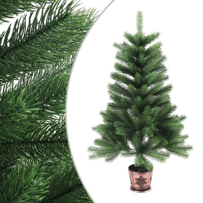 Arbre De Noël Artificiel Relaxdays 120 Cm - Aiguilles PVC Réaliste, Support Bois, Sac Inclus