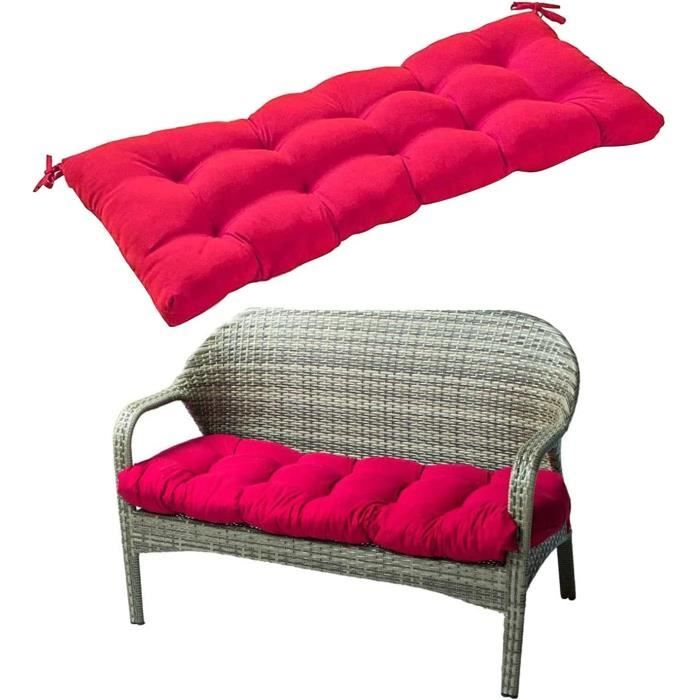 Coussin de Balançoire Coussin de banc de jardin coussin de siège de rechange pour chaise pivotante Rouge