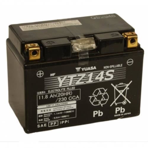 Batterie moto Yuasa YTZ14S étanche AGM 12V / 11.2AH