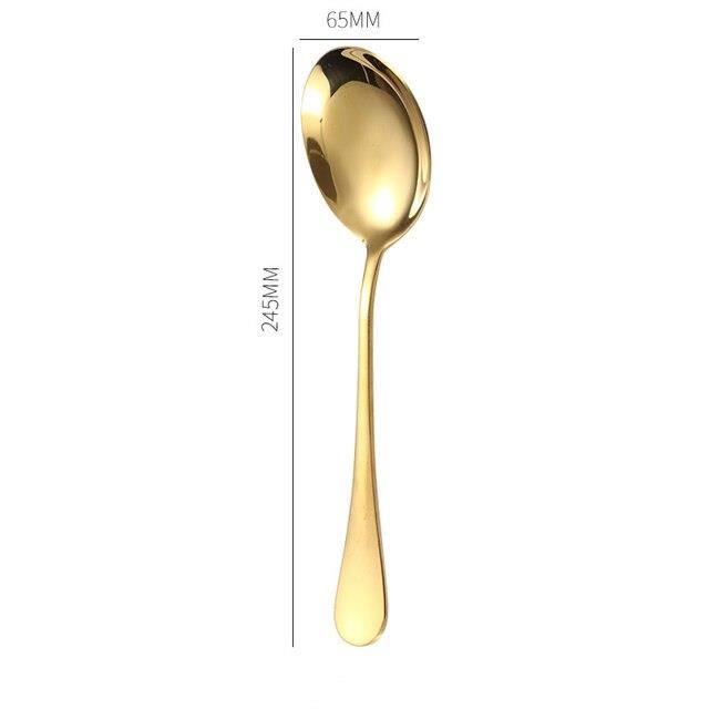 3 Cuillères De Service Inox - Grand Format Long Manche - Pour Buffet, Restaurant, Maison