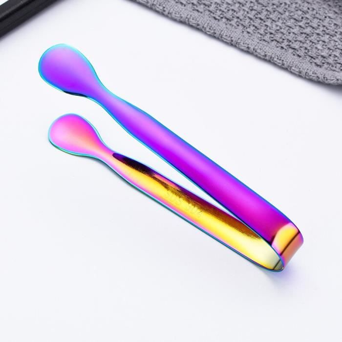 Lot De 5 Pinces De Cuisine Ouinne 7 Pouces - Mini Pinces Acier Inoxydable Avec Poignée Silicone Anti-Dérapante