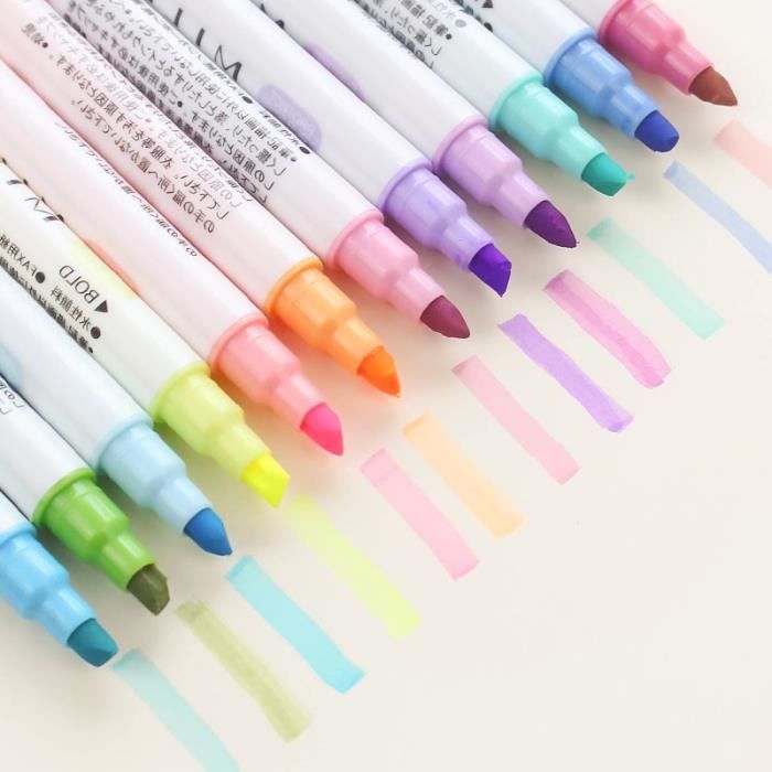 Papeterie japonaise sud-coréenne, petit Grossiste stylo de couleur d'eau à  pointe ondulée, Grossiste stylo neutre de couleur, ensemble de 10 couleurs,  fournitures scolaires – Destockage