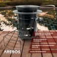 AREBOS - Four-fusée poêle à griller en fonte - Rocket Stove - Barbecue de camping Noir-1