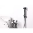Kit Hygiène WC Douchette Laiton + Robinet 3 voies + Flexible + Support Mural en Laiton NOYON & THIEBAULT-1