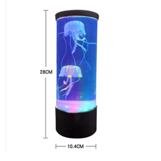 Couleur veilleuse AONESY Lampe méduse Chargement USB Lampe de bureau ronde pour la décoration lampe d'ambiance LED fantaisie Lampe à méduses pour aquarium Lampe à lave 