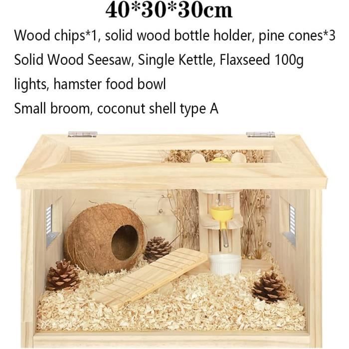 Cage Pico Hamster Cage Hamster Paysage en Bois Massif Habitat