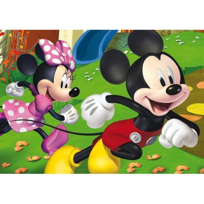 Puzzle double Educa Mickey - 2 x 20 pièces - Rouge - Dessins animés et ...