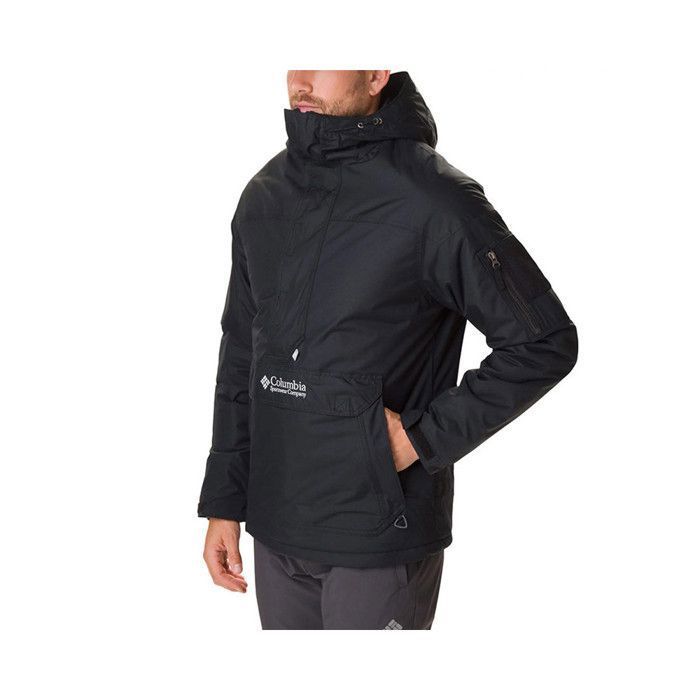 Veste coupe vent homme Columbia CHALLENGER Noir Randonnee en montagne Respirant Manches longues