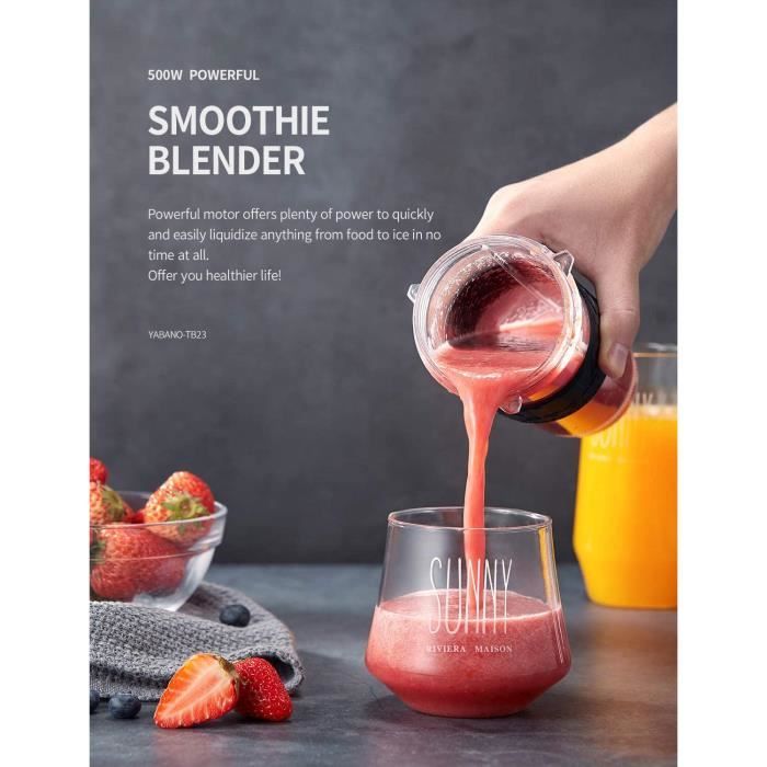 Blender Smoothies Multifonction Avec Hachoir , Moulin Épices + Mixeur  smoothie SPORT