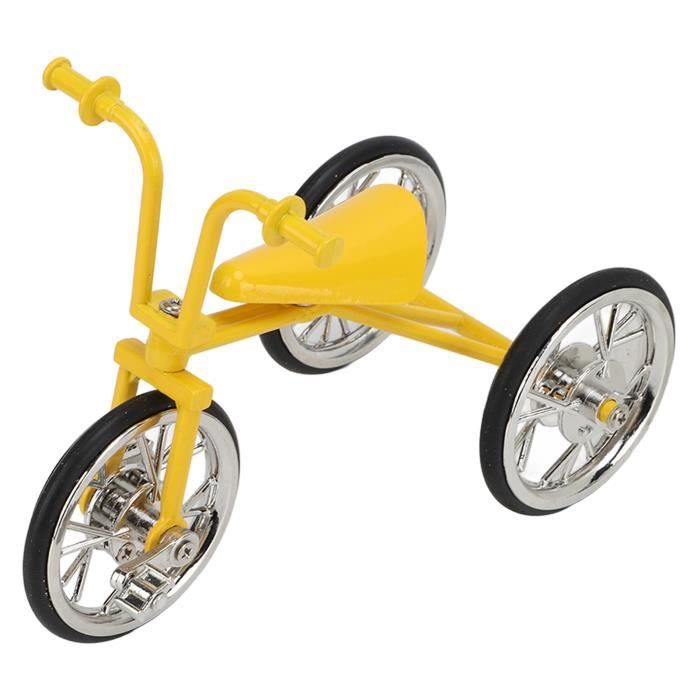 Tricycle Ornement, 1:12 Échelle Classique en Alliage Tricycle Modèle Ornement Haute Simulation Rétro Miniature Tricycle Décoration pour la Maison