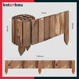 Bordure de jardin flexible en bois de pin - 15 x 110 cm - Marron - KOTARBAU®-2