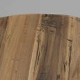 MACABANE ALIDA - Table basse coque ronde 100x100cm plateau teck recyclé piétement métal noir-2