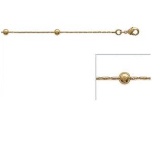 Bracelet Intemporel En Alliage Doré - Maille Anglaise Ciselée 5,4 Mm - Longueur 20 Cm