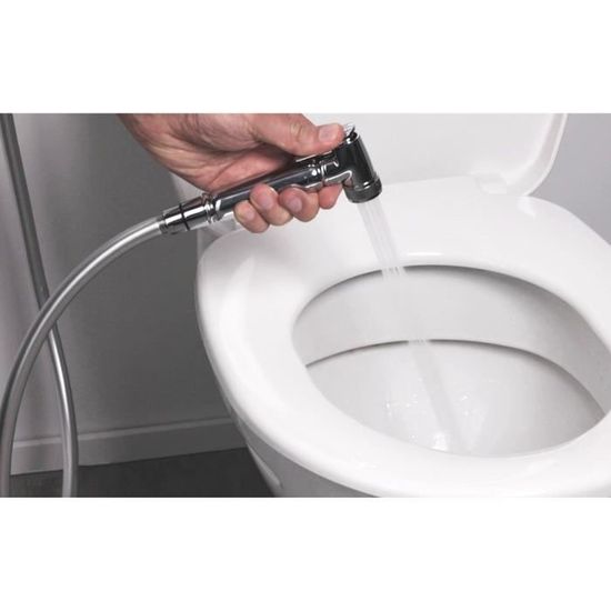 Kit douchette wc toilettes bidet hygiénique - Kit douchette WC avec Vanne 3  voies (1-2-3-8) - Douchette pour l'hygiène [202] - Cdiscount Bricolage