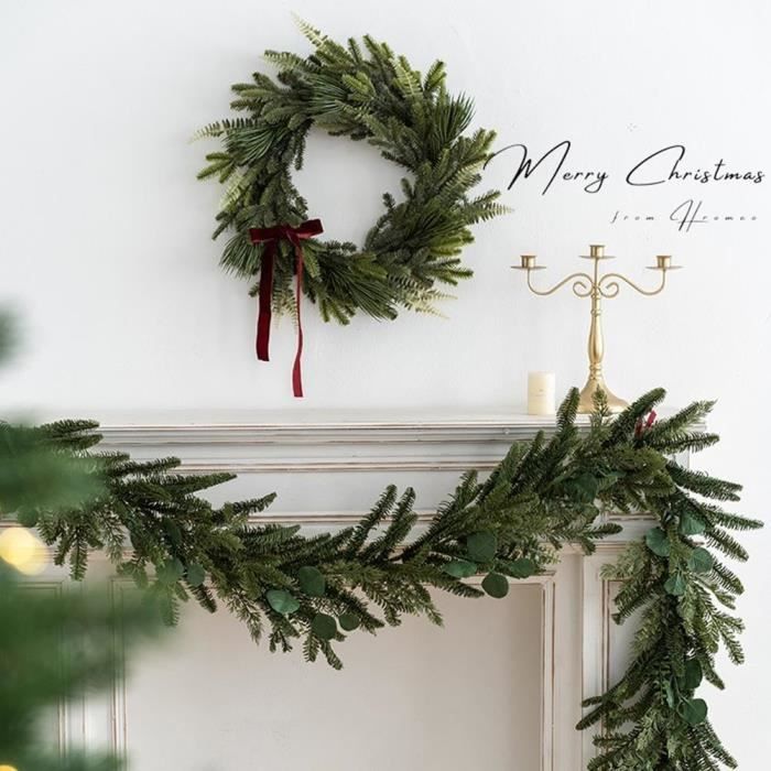 Guirlande Décorative Guirlande De Cèdre Et Pin Norfolk Artificielle - Toucher Réaliste - Longueurs 1.5/1.8/2.7m - Pour Décoration Noël Intérieur/extérieur Déco Intérieur Extérieur