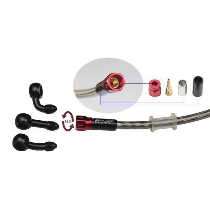 Câble de Frein de Vélo,Gaine de Câble de Frein Vélo,5m Tuyau de Frein Hydraulique,Câble de