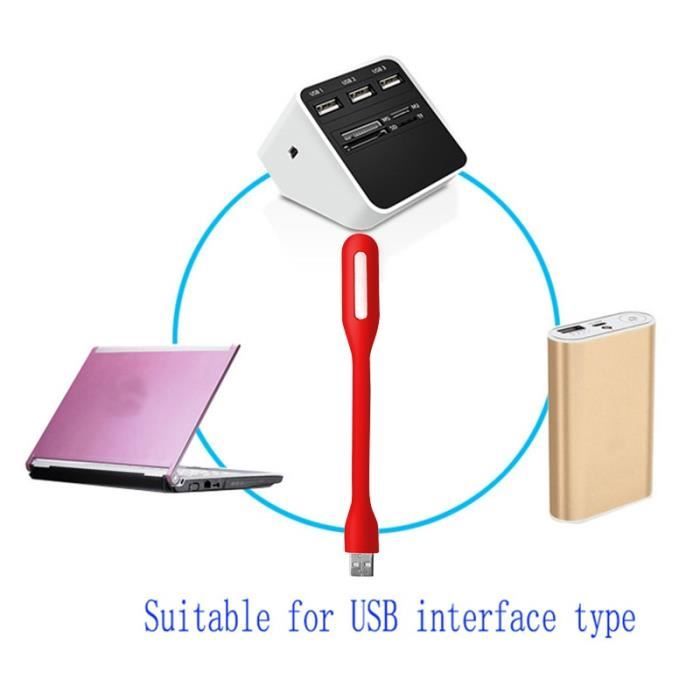 Lampe USB Flexible EBYPHAN - Lampe Clavier 3 Niveaux Luminosité Tactile Noir