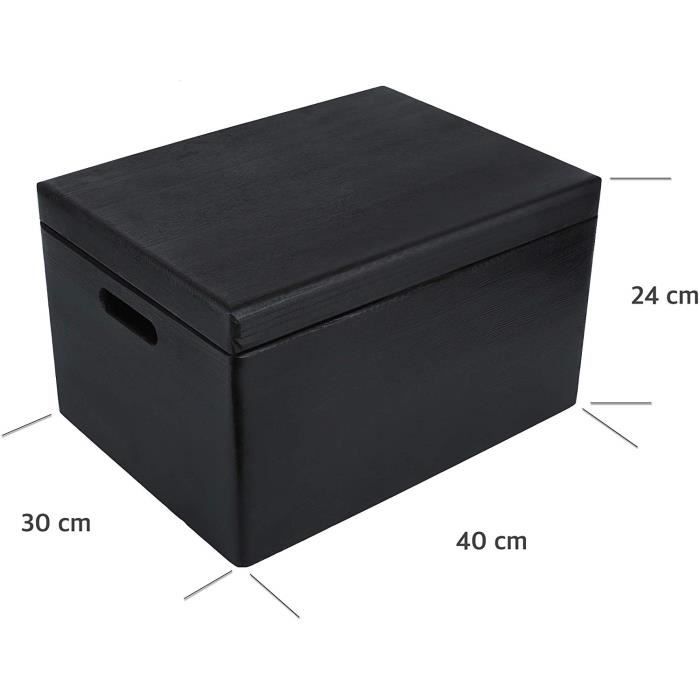 Lot De 50 Boîtes De Rangement Format A4 De Qualité Supérieure - 30,2 X 21,3 X 2,1 Cm - Noir - Carton Stable De 650 G/m²