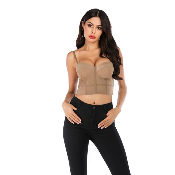 Corset Bustier En Maille Transparente – Noir – Désossé – Taille Unique – Fête, Festival