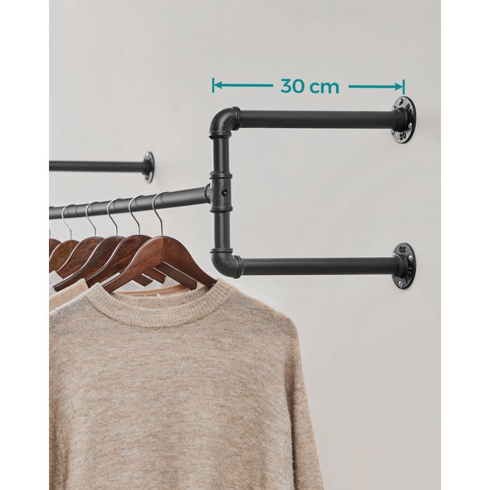 Crochets STOBAZA 2 Pièces Tringle De Placard INOX Avec Crochets Barre De Barre Suspension Vêtements Crochets STOBAZA 2 Pièces Tringle De Placard INOX Avec Crochets Barre De Barre Suspension Vêtements
