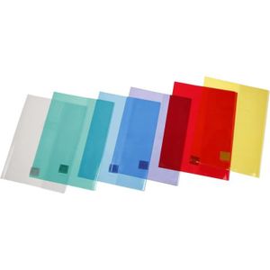 Protèges Cahiers Transparents 24x32cm - Lot De 9 Avec Rabats Et Étiquettes