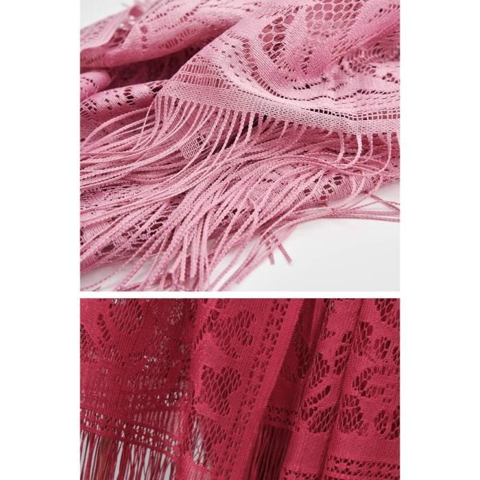 Chuangminghangqi Femme Châles Etoles Echarpe Foulards En Dentelle Creuse Été Étole De Protection