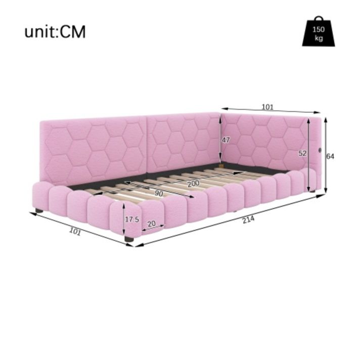Lit Double 160x200 Cm Avec Ports USB, Éclairage LED Et Sommier Metallique Pour Chambre Adolescent Beige Clair 96899167