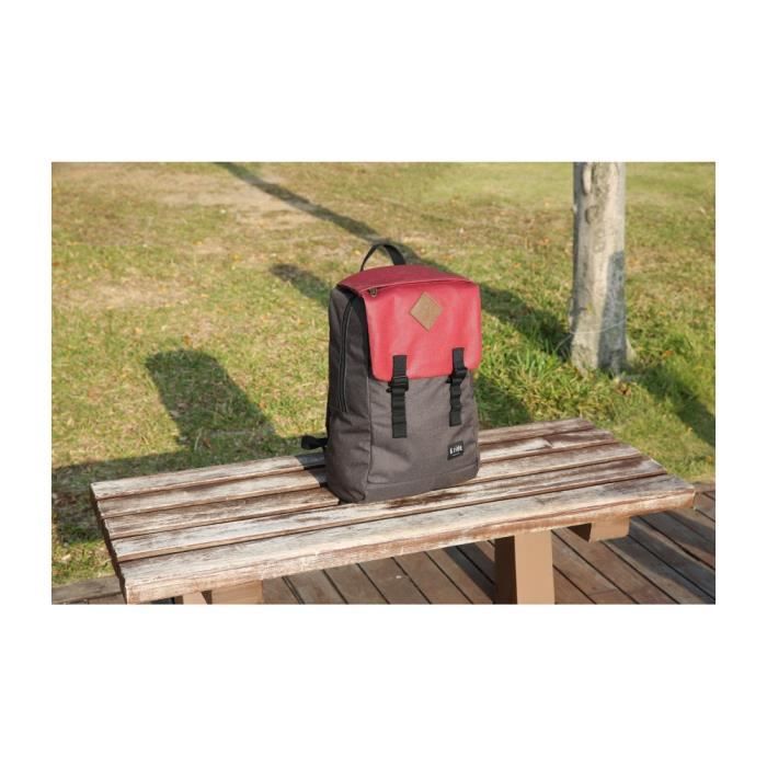 SAC A DOS ALBERT NOIR ET ROUGE G.RIDE backpack 35x15x49
