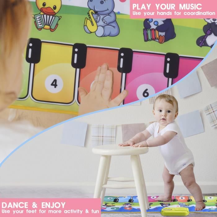 KENLUMO Tapis Musical Bébé, Tapis de Danse Enfant, 8 Sons d'Animaux Tapis  de Jeu Musique Piano pour Enfant - Cdiscount Puériculture & Eveil bébé