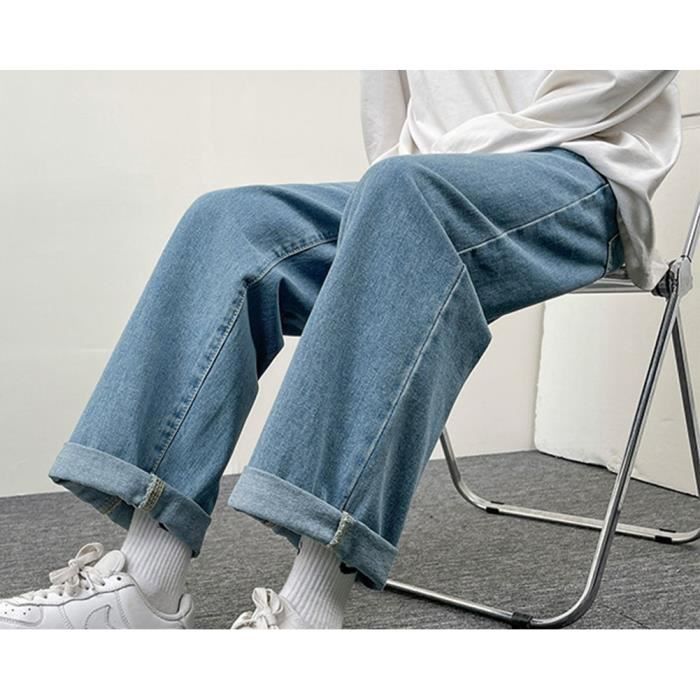 Jeans homme large deals en bas
