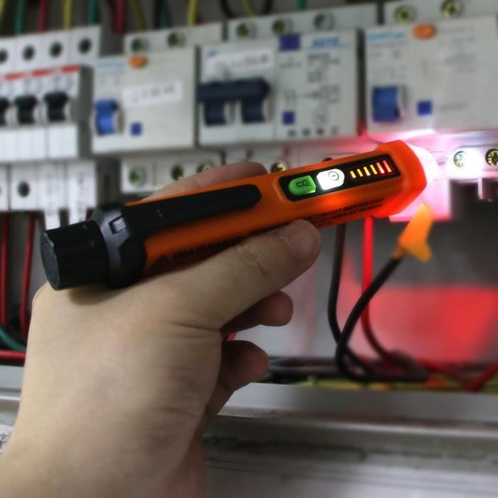 Détecteur de tension sans contact 12~1000V avec lampe LED - Ma