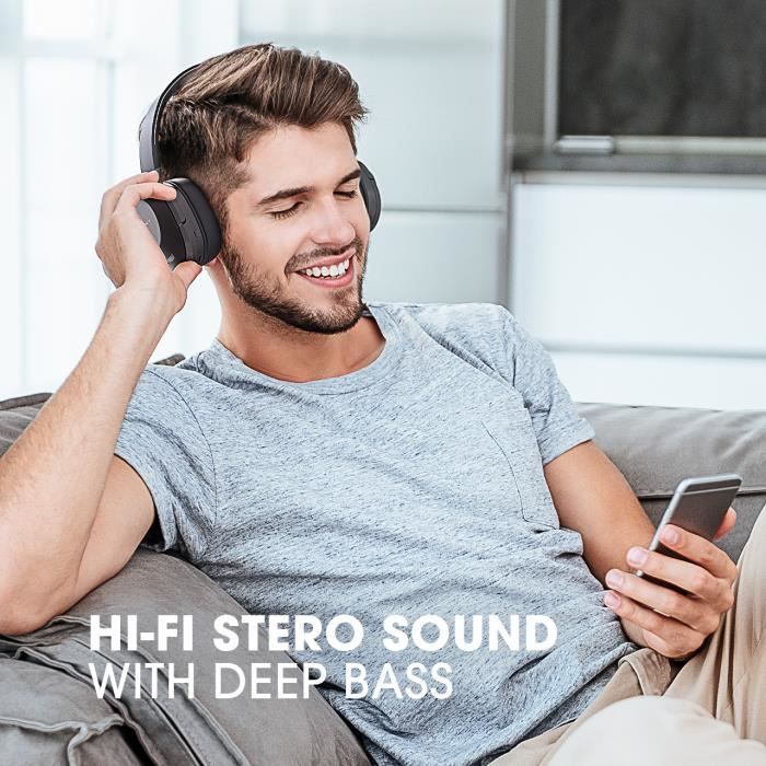 Casque Audio OEMG Supra-auriculaire san Fil avec Réduction du Bruit  Bluetooth 5.0 HIFI Stereo-07S Bleu - Cdiscount TV Son Photo