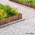 Bordure de jardin flexible en bois de pin - 15 x 110 cm - Marron - KOTARBAU®-4