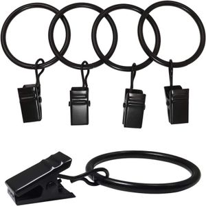 20 Pièces Anneaux De Rideau Avec Pince, 38mm Diamètre Intérieur Argent Anneaux De Suspension De Rideaux En Acier Inoxydable Avec Des Clips Pour Rideau Photos Decoration 75376923 20 Pièces Anneaux De Rideau Avec Pince, 38mm Diamètre Intérieur Argent Anneaux De Suspension De Rideaux En Acier Inoxydable Avec Des Clips Pour Rideau Photos Decoration 75376923