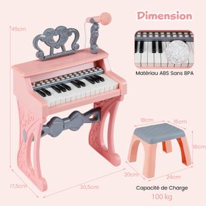 Piano Jouet Conomus Pour Enfants – 1-4 Ans – Premier Anniversaire – Cadeau Fille
